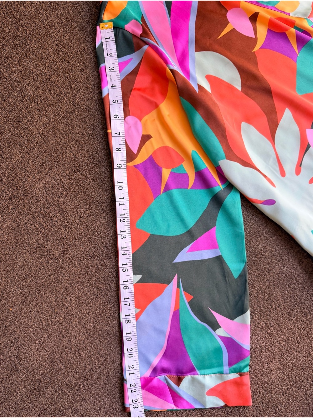 Colorful Abstract Floral Kimono Duster M/L | Long Sleeve - Picture 8 of 14